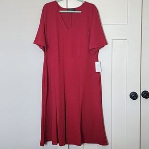 Eloquii Kimono Sleeve Dress Red NWT Size 18